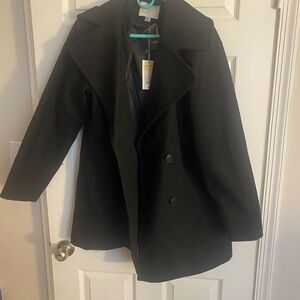 a new day Women's Black Pea Coat